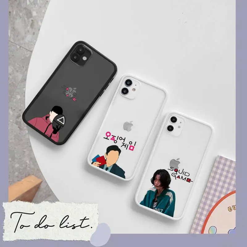 

Squid Game Korea TV series Phone Case matte transparent For iphone 7 8 11 12 plus mini x xs xr pro max cover