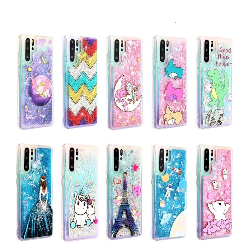 Чехол с жидкими блестками и зыбучим песком для huawei P30 pro чехол P20 lite 2019 Nova 5i P smart Z honor