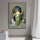 Настенный постер с изображением таинственной Луны, богини хеката, настенная Картина на холсте, Современная Скандинавская гостиная, искусство без рамки