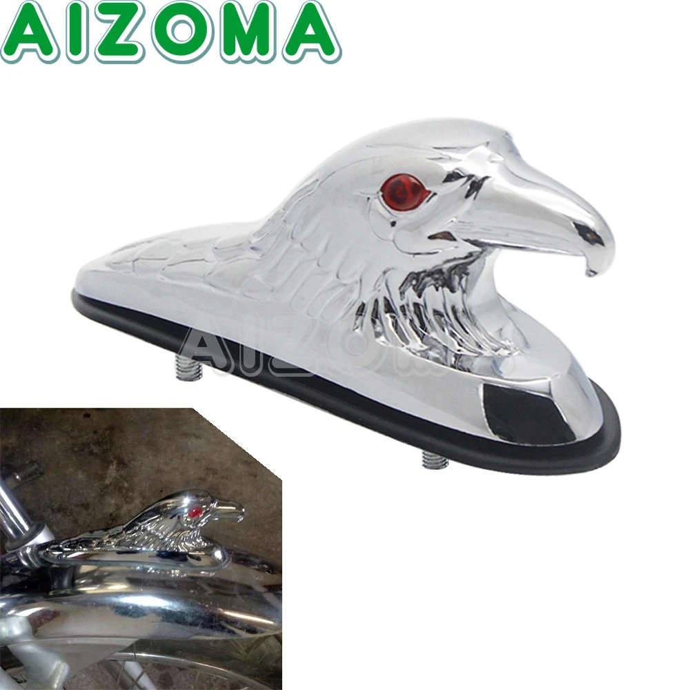Хромированная Эмблема для мотоцикла с головой орла эмблема капота Harley Kawasaki Yamaha