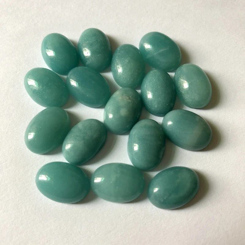 Натуральный Высокое качество Амазонит драгоценные камни бусины Caboch 10x14 мм