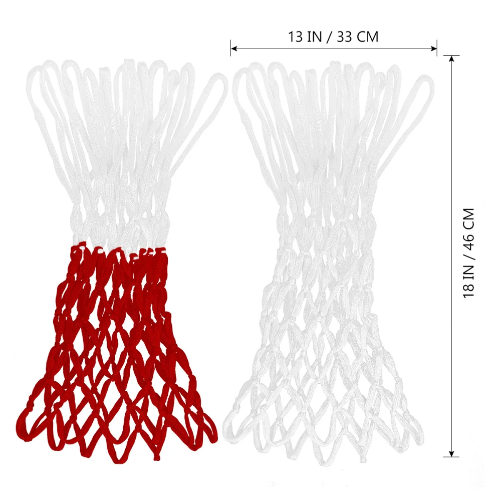 

LIOOBO Nylon Braided Regular Size Professional Basketball Net Replacement Basketball Net All-Weather Heavy Duty Thick Net 12 Loo