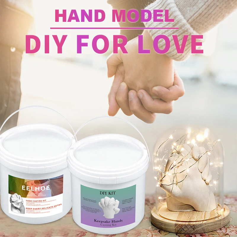 

Hand Stencil Set Souvenir Casting Set DIY Plaster Casting Kit Handprint Keepsake Growth Memorials Stencil For Home DIY TA