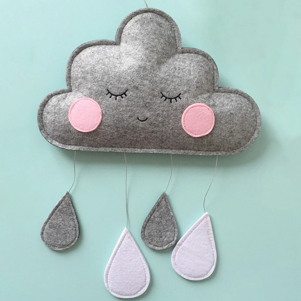 Nordic Cloud Raindrop Hanging Ornament Baby Bed Tent Pendant Kids Room Decor hot | Дом и сад