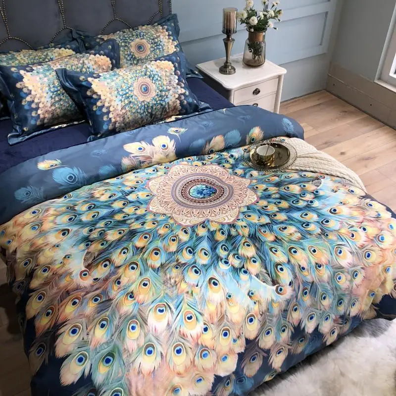 Высококачественный бархатный Комплект постельного белья с изображением