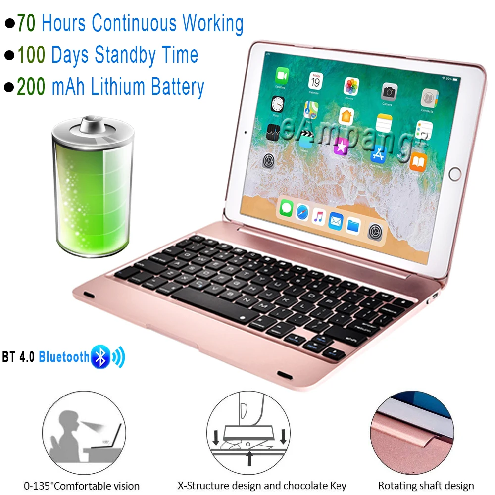 Умный чехол с клавиатурой для Apple iPad 9 7 2018 2017 5th 6th Generation Air 1 2 Air1 Air2 5 6 Pro A1893 A1954 A1822 Mini 3