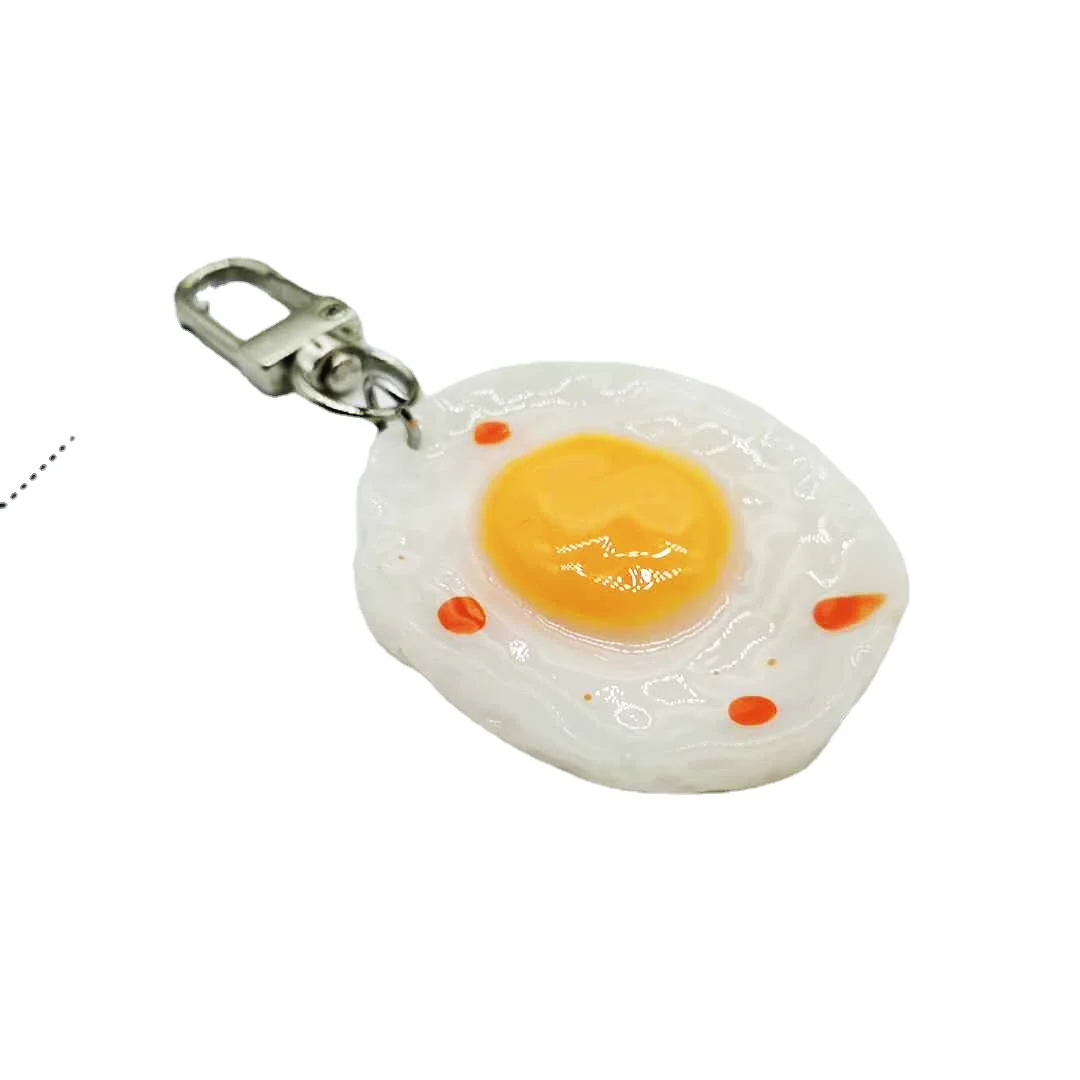 

2022 New Year Creative Gift Simulation Food Keychain Fruit Dumpling Egg Resin Accessories Pendant