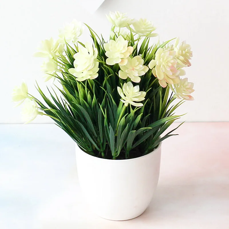 

Artificial Potted Flower Fake Bonsai Pot Plant Plastic Home Office Decoration