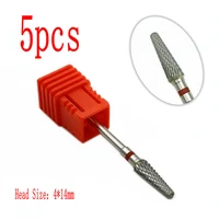 5pcs tungsten carbide grinding burs nail drill bits nail cutter nail art manicure tools 2 35mm shank dental lab rotary tool