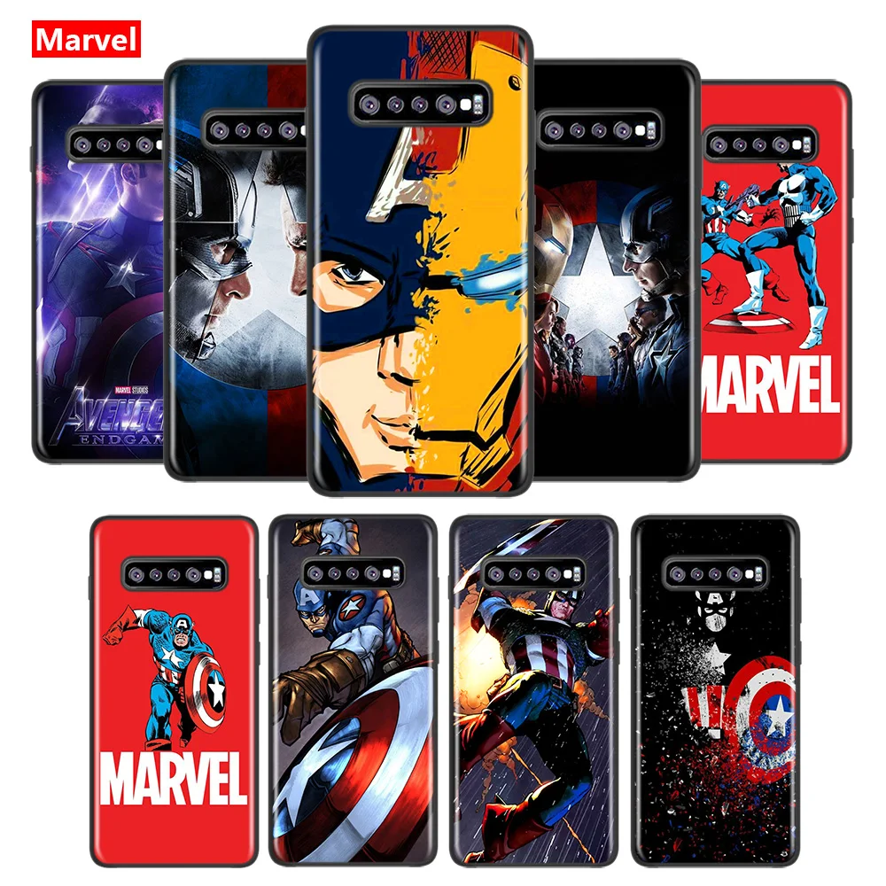 

Marvel Avengers Captain America Super Hero For Samsung Galaxy S21 S20 FE Ultra S10 Lite 5G S10E S9 S8 Plus S7 S6 Edge Phone Case