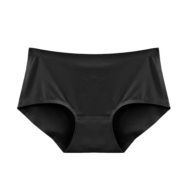4XL женские сексуальные бесшовные трусики, дышащие трусики, полые трусы размера плюс, дамское нижнее белье, фабричная, OEM дизайн - Цвет: Черный