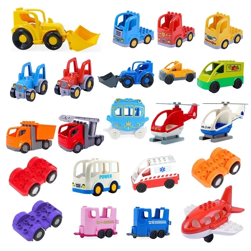 

DIY Big Size Building Blocks Car Accessories Truck Airplane Creator Vehicle Compatible Bricks Brands City Parts Friends Toys