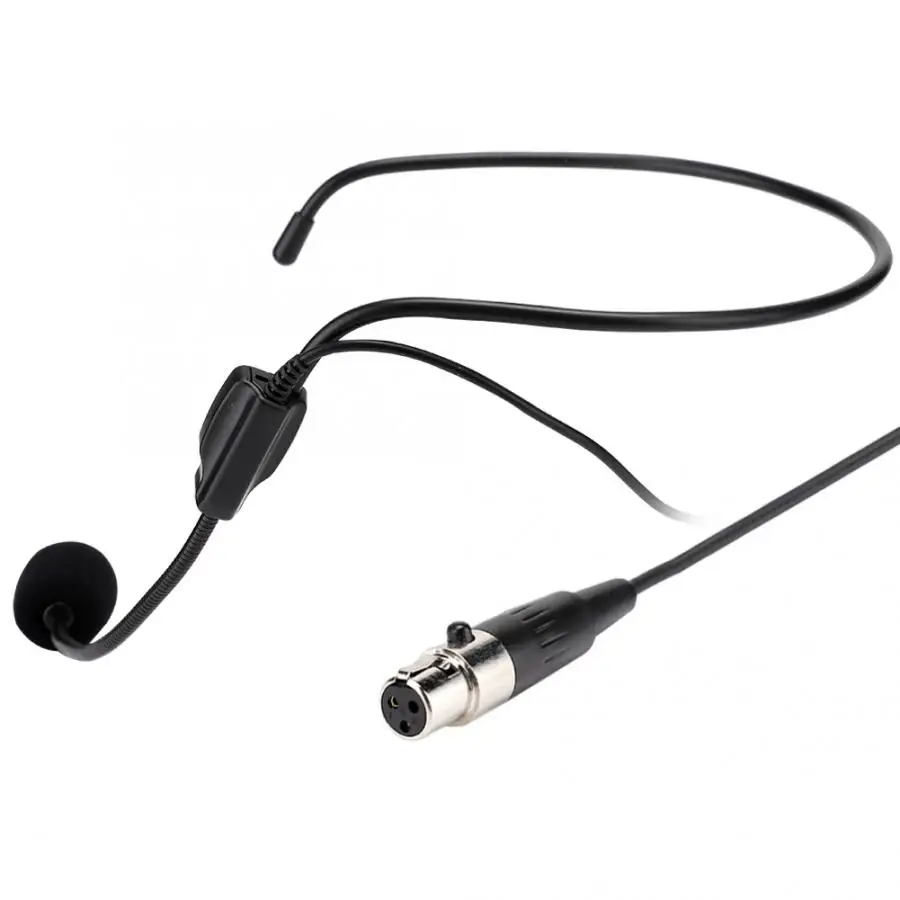 Мини XLR 3 Pin TA3F Plug профессиональный беспроводной головной износ микрофон