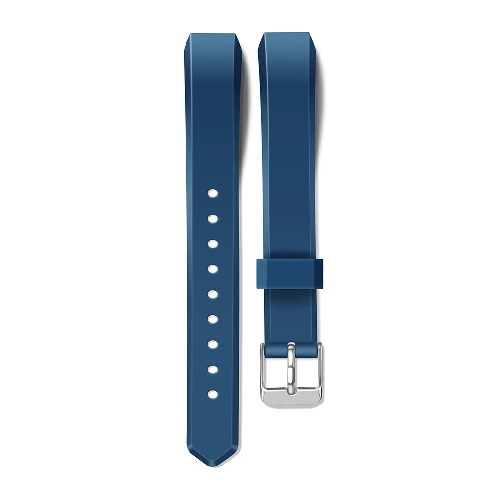 Темно-синий Гладкий силиконовый ремешок для часов Fitbit Alta сменный ремешок для часов Fitbit Alta HR Браслет спортивный ремешок Блестящий Браслет - Цвет ремешка: Темно-синий