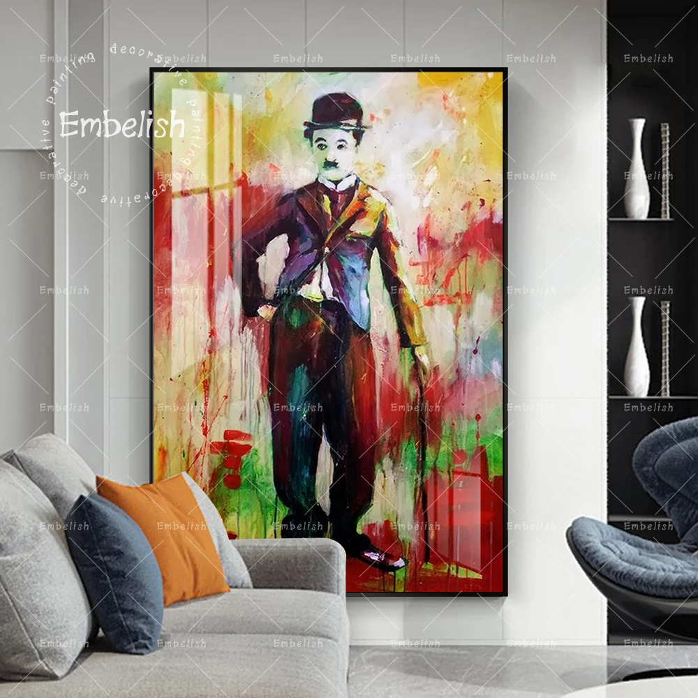 1 шт. Чарли Чаплином для характер портрет акварель домашний декор картины