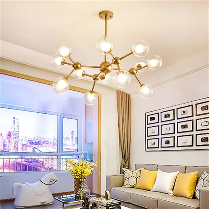 Светодиодная Скандинавская современная люстра для гостиной ресторана спальни