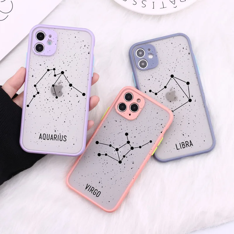 Twelve Constellations Phone Cases For iPhone X XR XS Max Case For iPhone 8 6s 7 Plus SE 2020 11 12 13 14 Pro Max Mini Back Cover