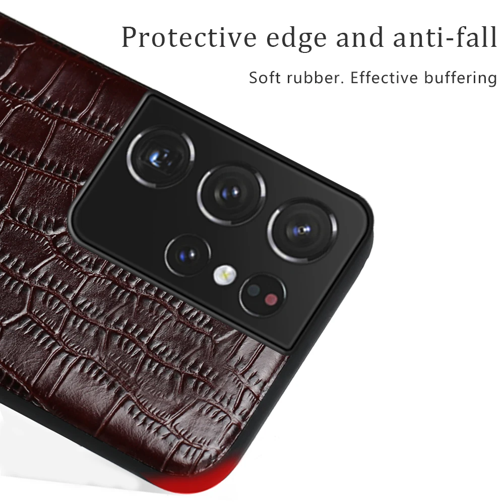 Чехол из натуральной коровьей кожи для Samsung Galaxy S21 Ultra S20 FE S8 S9 S10 Plus Note 20 10 A52 A51 A71 M21 M51
