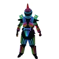 Full Color LED Robot Suit Stage Dance Costume Tron RGB lighted Luminous outfit Team wears Cosplay Dress Vest Disco
