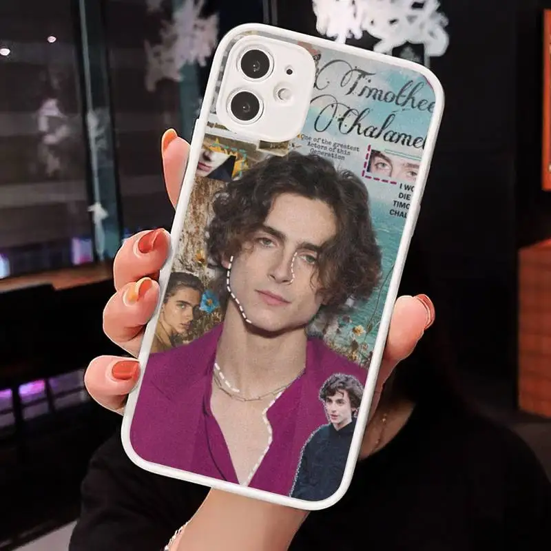 

Timothee Chalamet Phone Case Matte Transparent for iPhone 7 8 11 12 s mini pro X XS XR MAX Plus cover funda