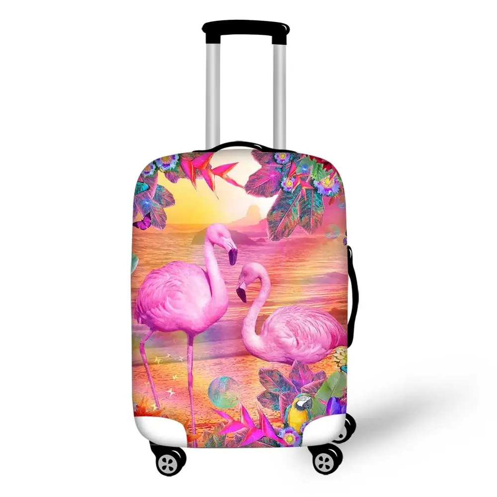 

Пылезащитный чехол для чемодана, с цветочным принтом фламинго