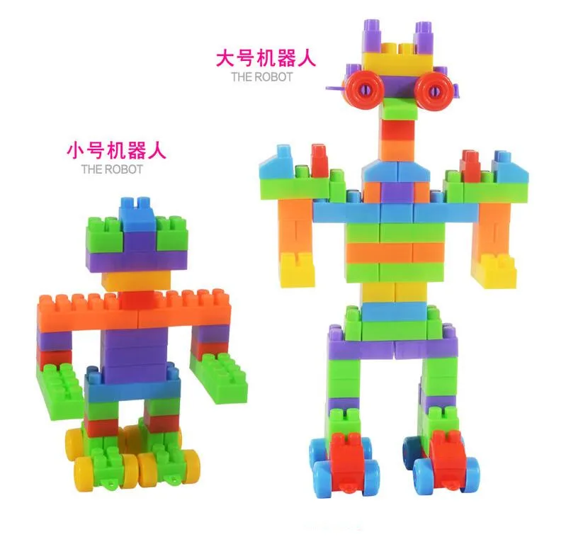 100 шт./пакет детские большие частицы пластиковые строительные блоки детский сад