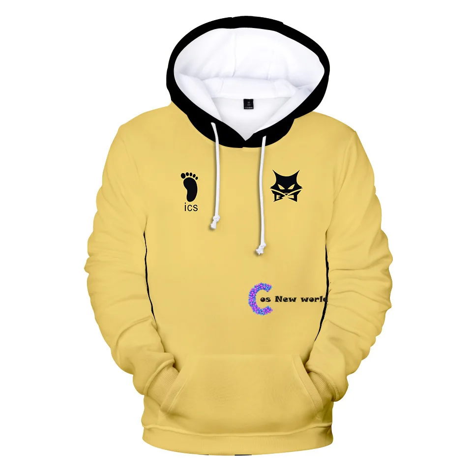 

2020 New 3D Print Haikyuu!! Sweatshirt Streetwear High Quality Fashion Casual Tracksuit Black Wolves Sweatshirt Unisex Pullover