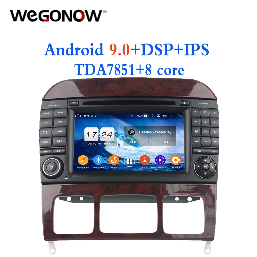 Топ Android 9 0 4 Гб + 8 ядерный автомобильный dvd плеер Wifi Bluetooth 2 радио gps ГЛОНАСС карта