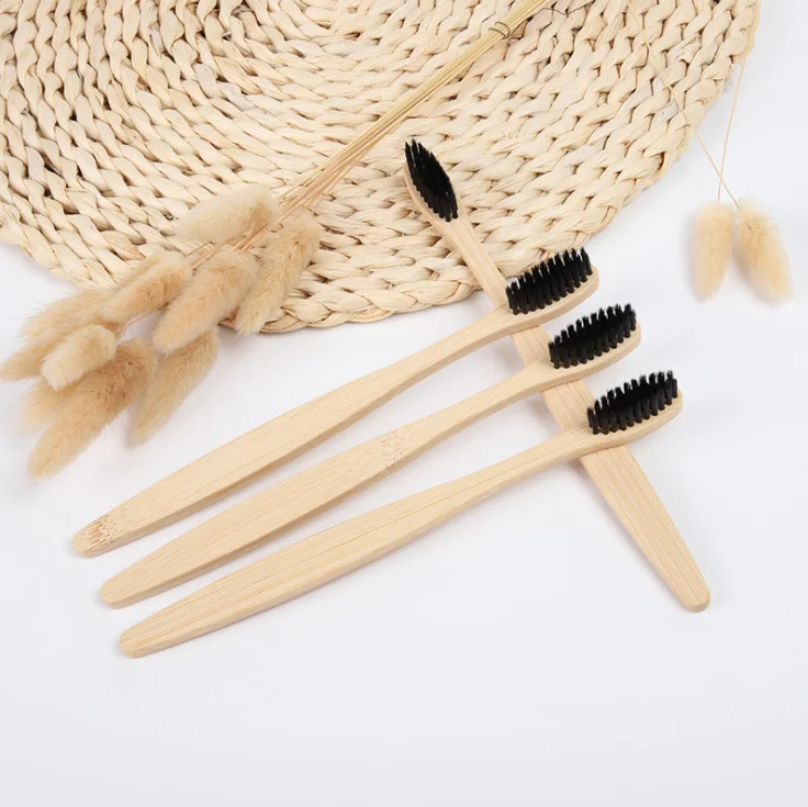 10pcs/set Natural Pure Bamboo Toothbrush Environmental Charcoal Health Low Carbon Medium Handle | Красота и здоровье
