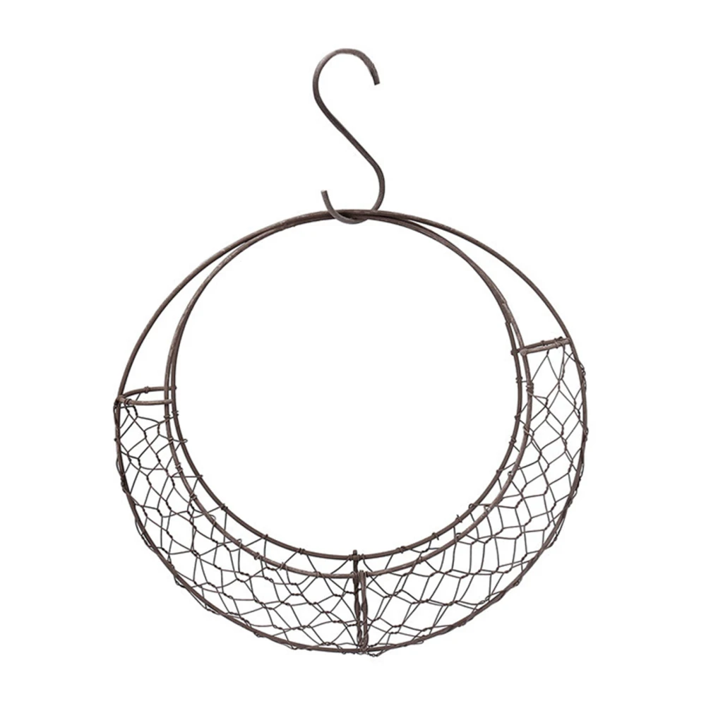 

Plant Stand Basket Holder Durable Home Decor Iron Garden Strong Hanging Metal Wreath Frame