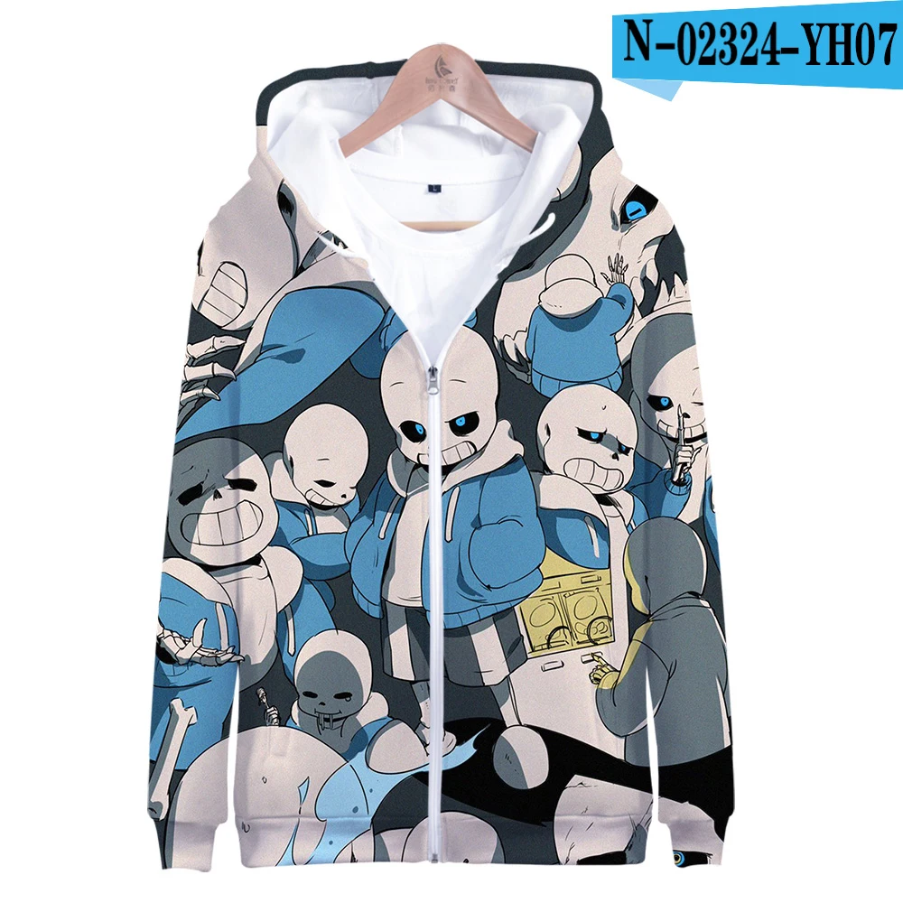 Undertale Sans Толстовка Мужская/Женская мода осень и зима видеоигра 3D Повседневный пуловер для колледжа Толстовка - Цвет: Небесно-голубой