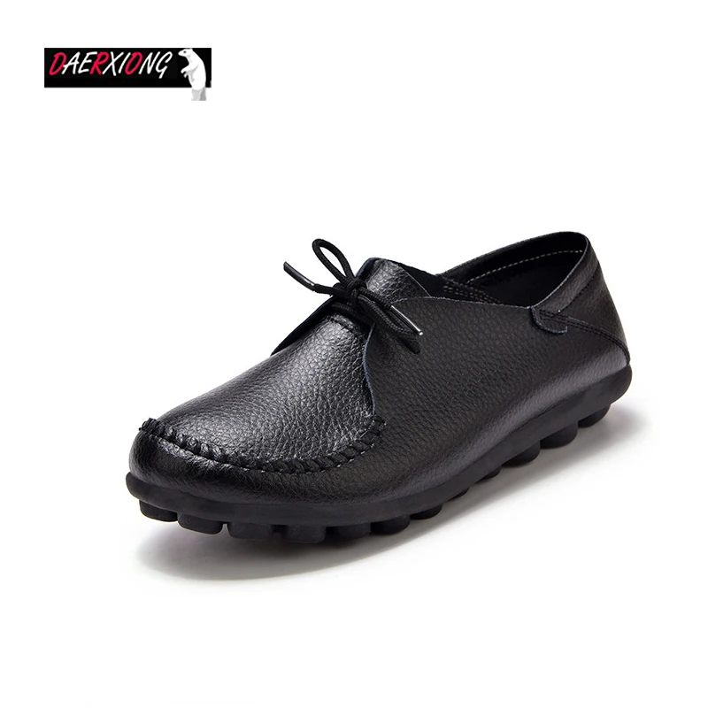 Женские мокасины из натуральной кожи на плоской подошве Новая повседневная