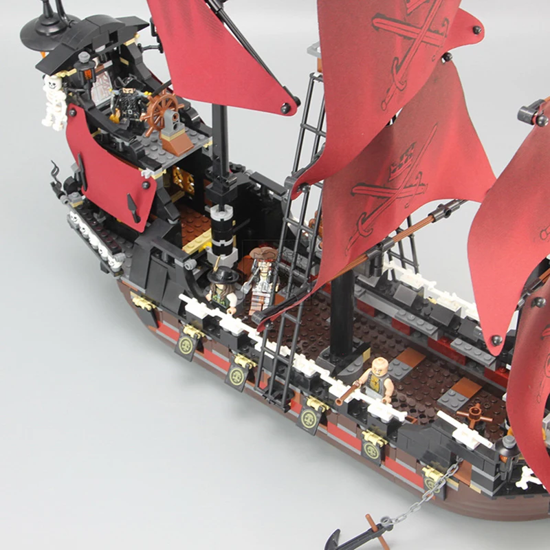 16009 Caribbean Queen Revenge Pirates Building Blocks Bricks 16006 The Red Pearl Boat Model Kits 16018 Ghost Pirate Toys Gift | Игрушки и
