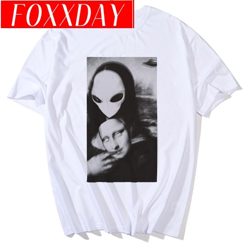 Футболка мужская с забавным принтом Моны Лизы тенниска коротким рукавом в стиле