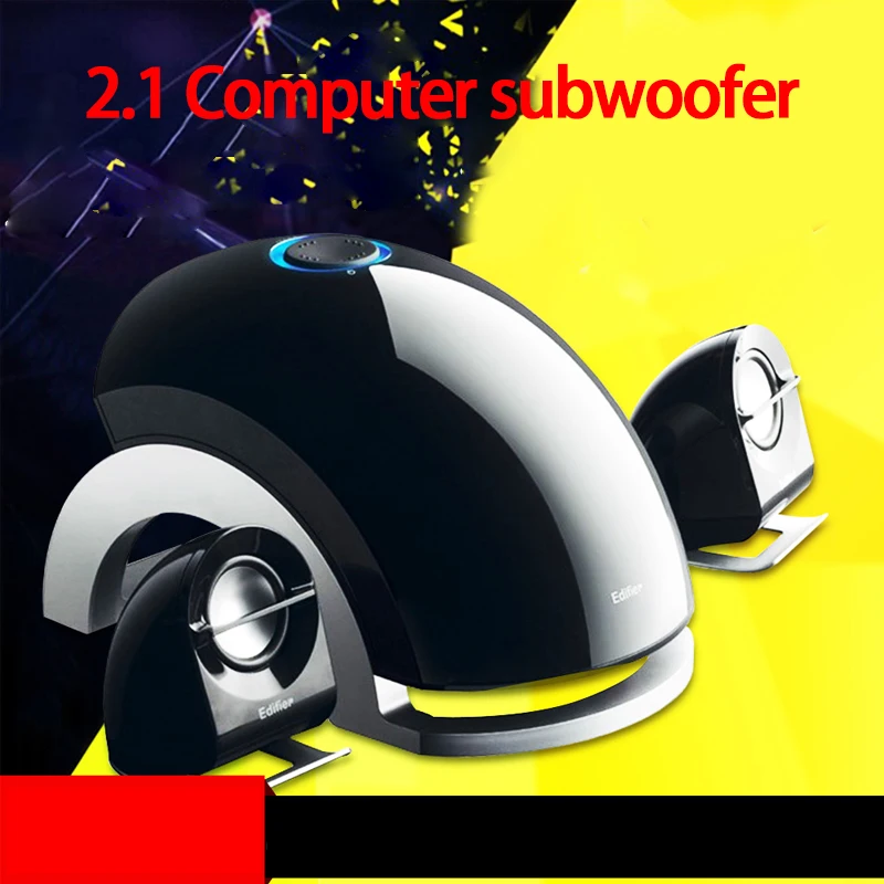 Настольная Колонка KYYSLB E1100PLUS, 10 Вт * 2 + 12 Вт, 4-6ом, 2,1-канальный динамик для компьютера, сабвуфер, колонка специальной формы, стереозвук, удар