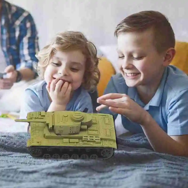 

1:144 4D Tank Model Military Model Toy High Density Panther Kids Model Tank Kits Puzzle Building Random Material 1pcs Tiger U3A4