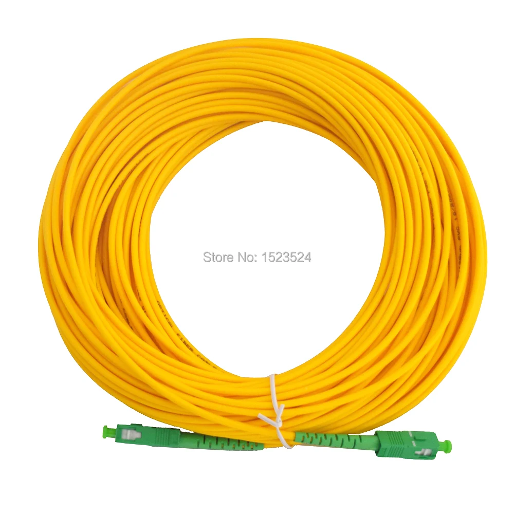 Free Shipping SM SX PVC 3mm 3m 5m 10m 15m 20m 25m 30m SC/APC Fiber Optic Jumper Cable SC/APC-SC/APC Fiber Optic Patch Cord