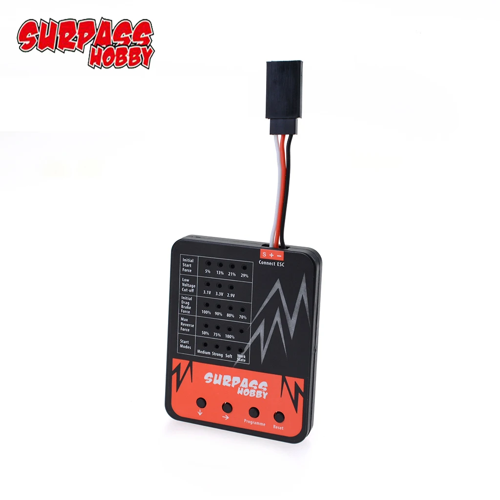 SURPASS HOBBY brushless esc Program Card LED Pocket-sized for 1/10 RC crawler car 45A 60A 80A Brushed ESC Programed