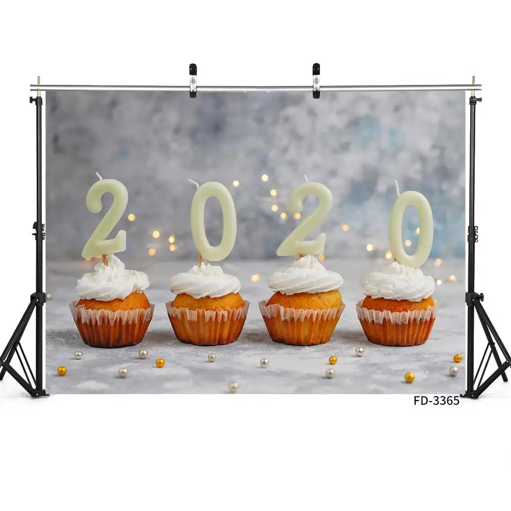 2020 Виниловый фон для фотографирования с изображением новогодней вечеринки