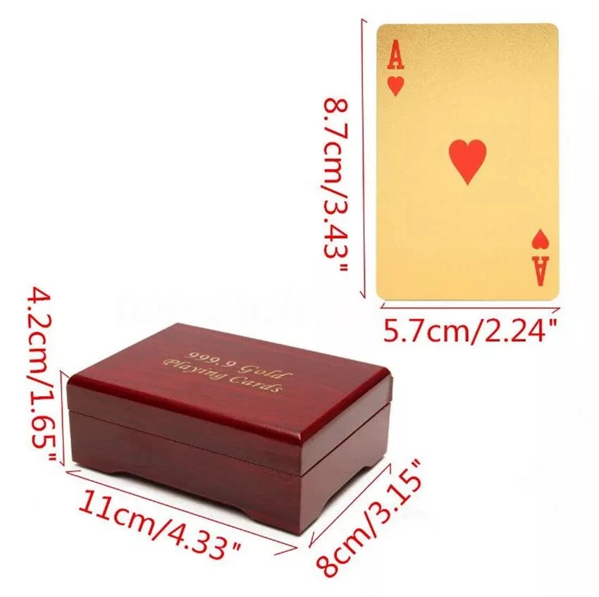 

24k Gold Playing Cards PET Poker Cards Joker Cards Magic Poker Cards 54 Gold Deck Plastic Poker Cards Plastic Playing Card Texas