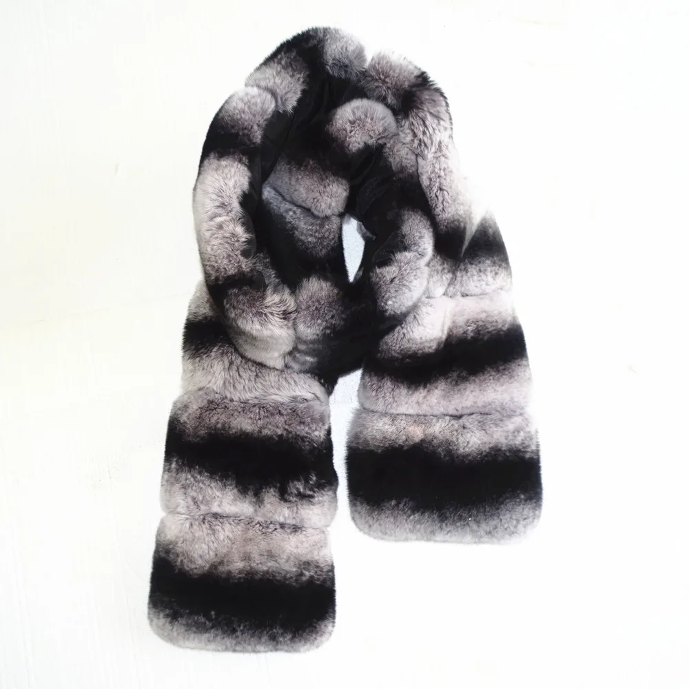 Настоящий мех кролика шарф из натурального меха унисекс 120 см длинные Ширина (13