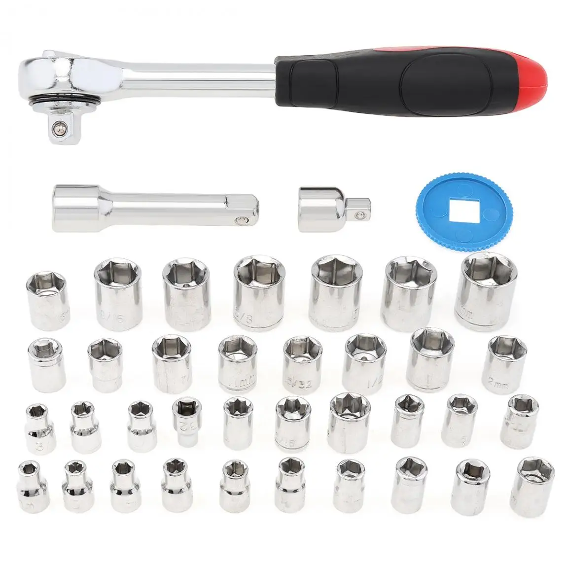 

38pcs/lot Portable Wrench Kit Multifunction CR-V 1/4 "Ratchet Socket Wrench Screwdriver Set Kit For Home / Car Repair