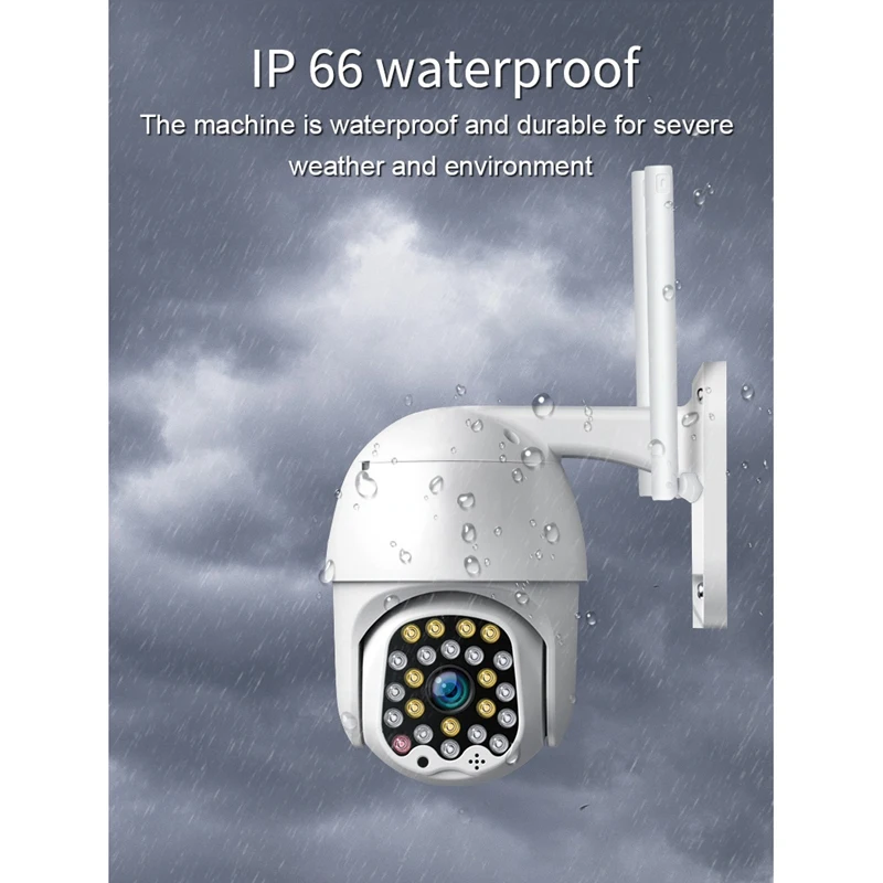 

1080P WiFi Camera Outdoor Auto Tracking IR LED IP Waterproof Motion Detection PTZ CCTV Surveillance Camera