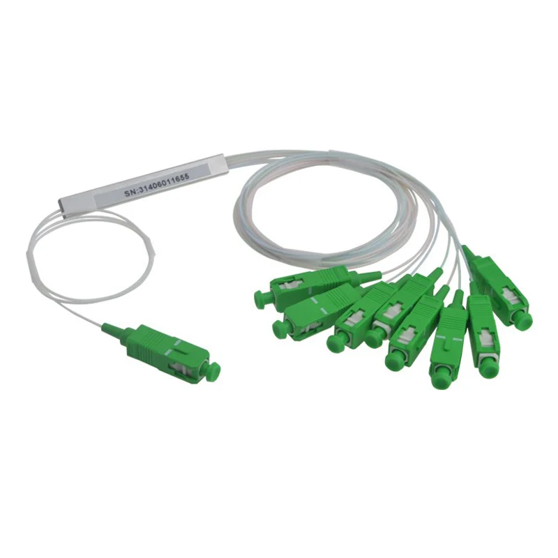 

10 шт./лот FTTH стальная трубка 1X8 SC APC Mini PLC волоконно-оптический 0,9 мм одномодовый сплиттер специальная оптовая продажа