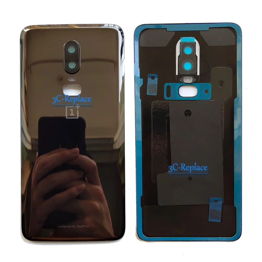 6,3 дюймов, черный/белый/красный/прозрачный, новинка, для OnePlus 6 One Plus 6, задняя крышка, крышка для батареи, корпус, чехол, запчасти для заднего стекла