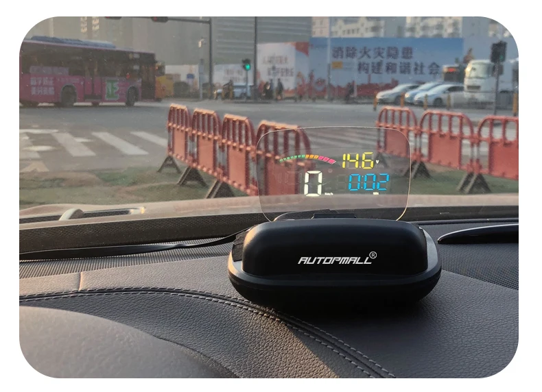 Head-Up Display OBD II GPS Speedometer Alarm Function Practical 2 In 1 HD C800 On-board Computer Speed Projector Car HUD