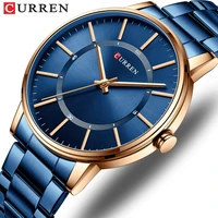 curren watches men luxury brand fashion casual quartz wrist watch mens waterproof business clock blue steel relogios masculino