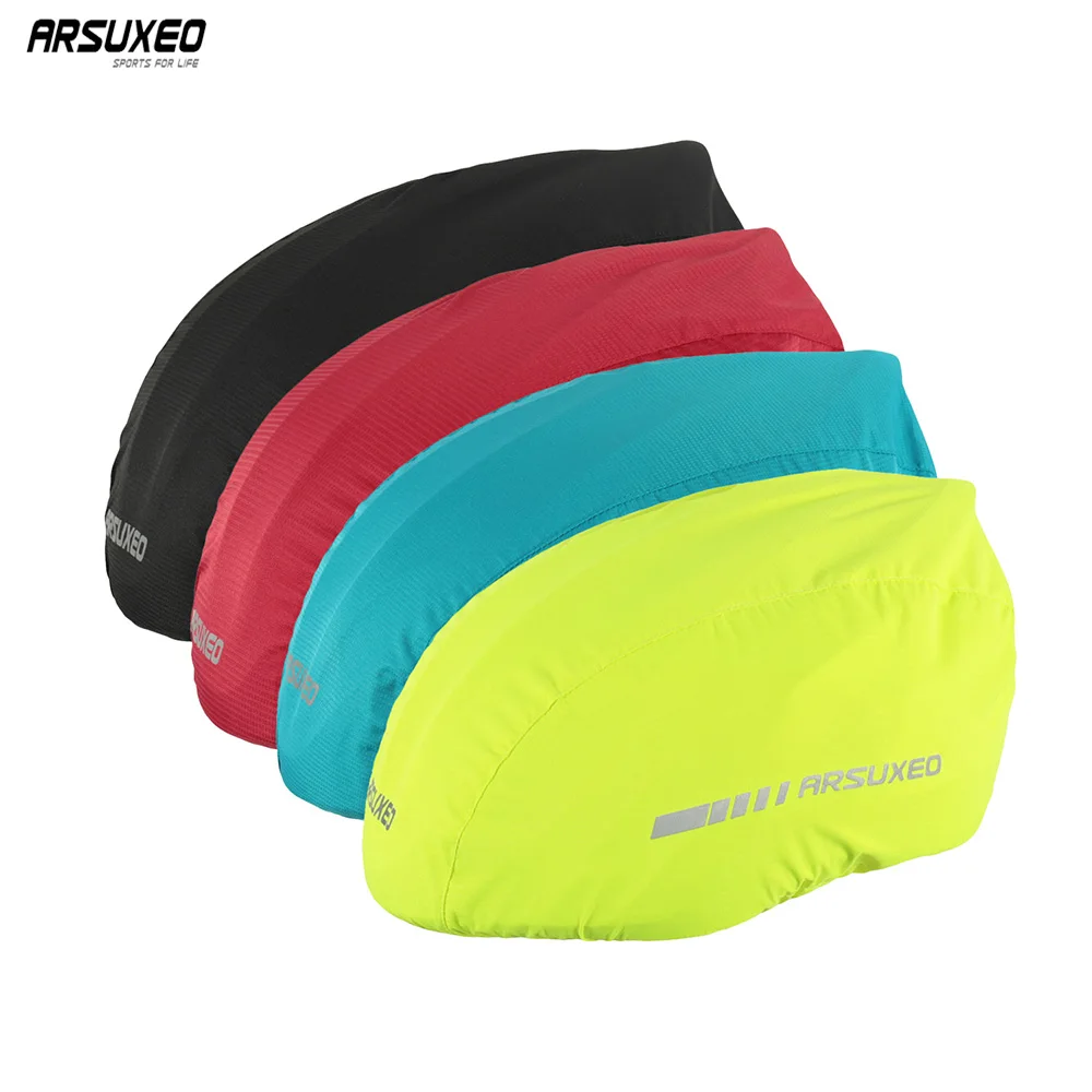 

ARSUXEO Bike Helmet Cover Waterproof Dust-proof Cycling Headwear Rain Cover Road Bicycle Helmet Ultra-light Protection PC08