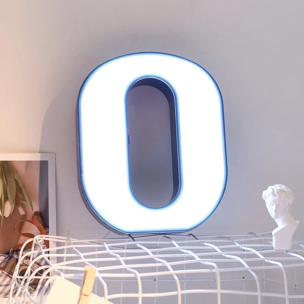 DIY 26 букв светодиодный ночник английский Marquee знак Алфавит 3D Настенный ночник t домашний Свадебный день рождения Жених
