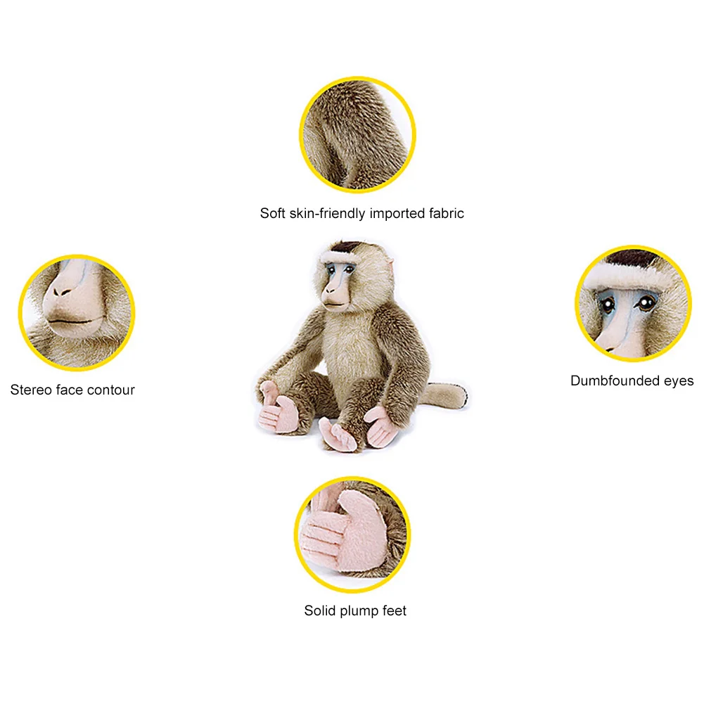 Обезьянка с северным хвостом плюшевая кукла милая обезьянка мягкие животные